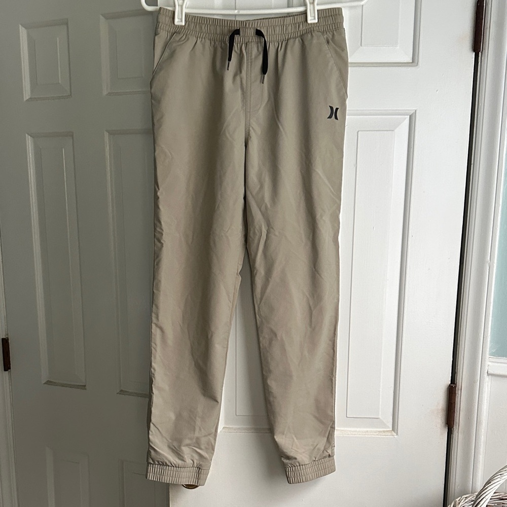 Hurley Kids' Greige Joggers with Black Logo